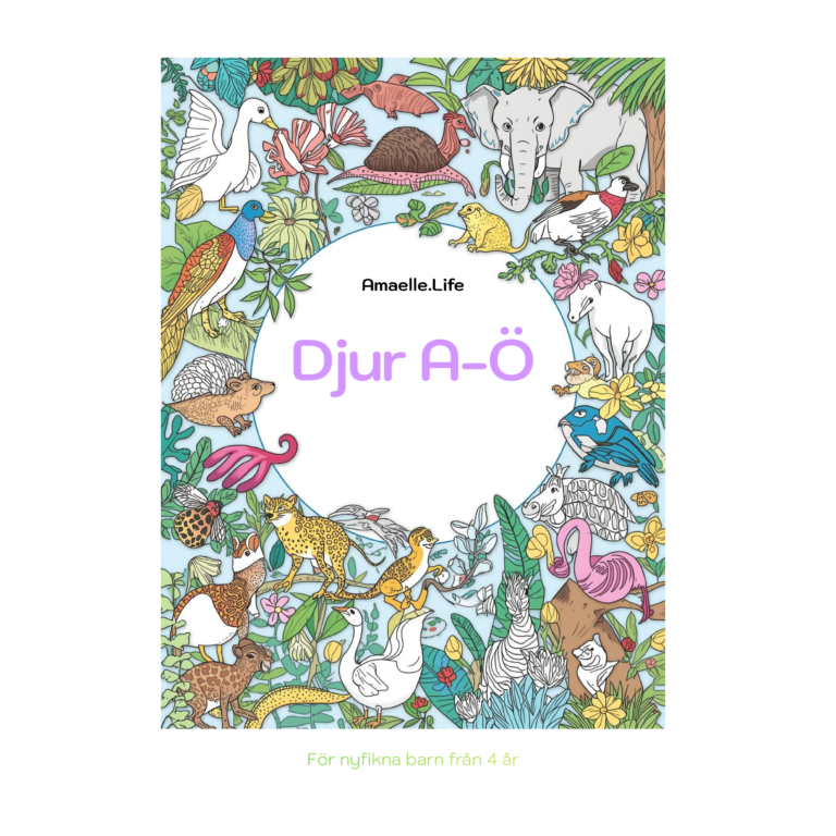 ABC-Färgläggningsbok med djur. Soft Söndag