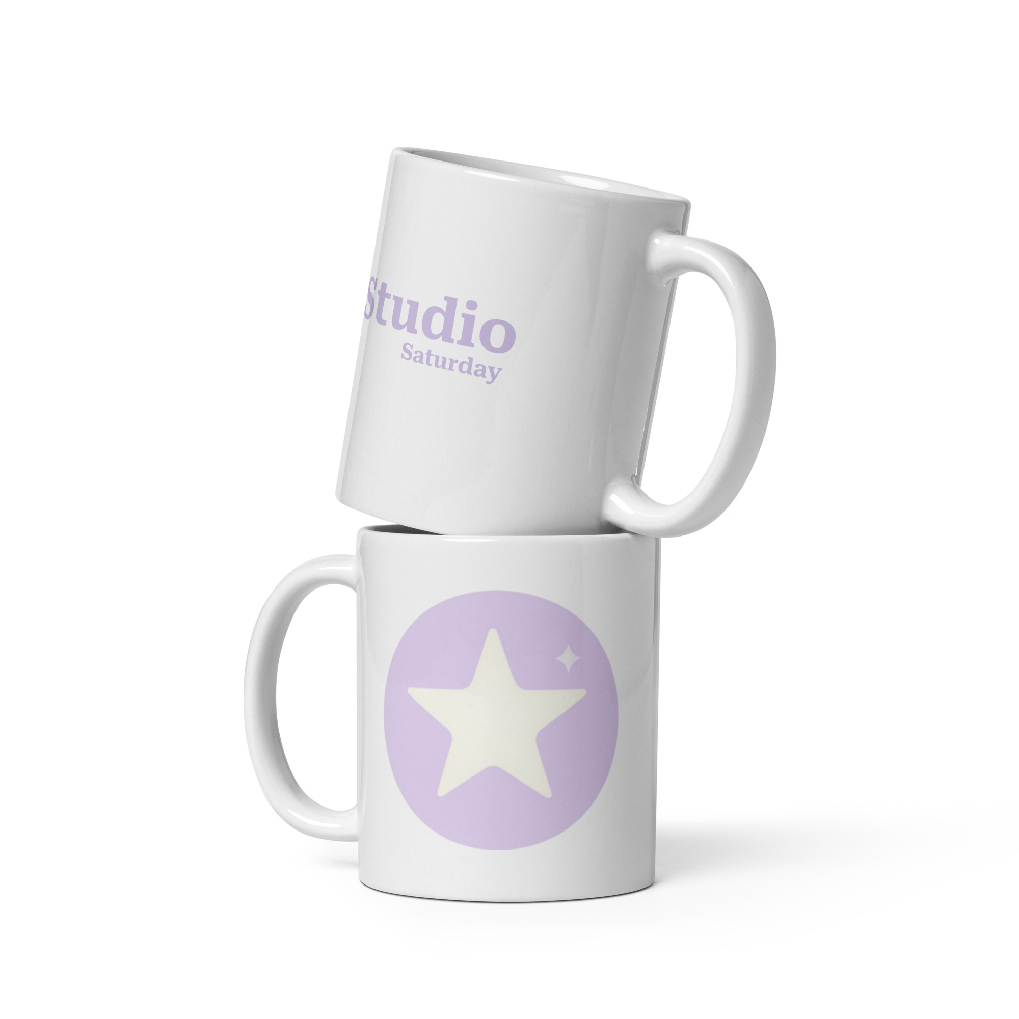 Amaelle Studio Saturday White glossy mug