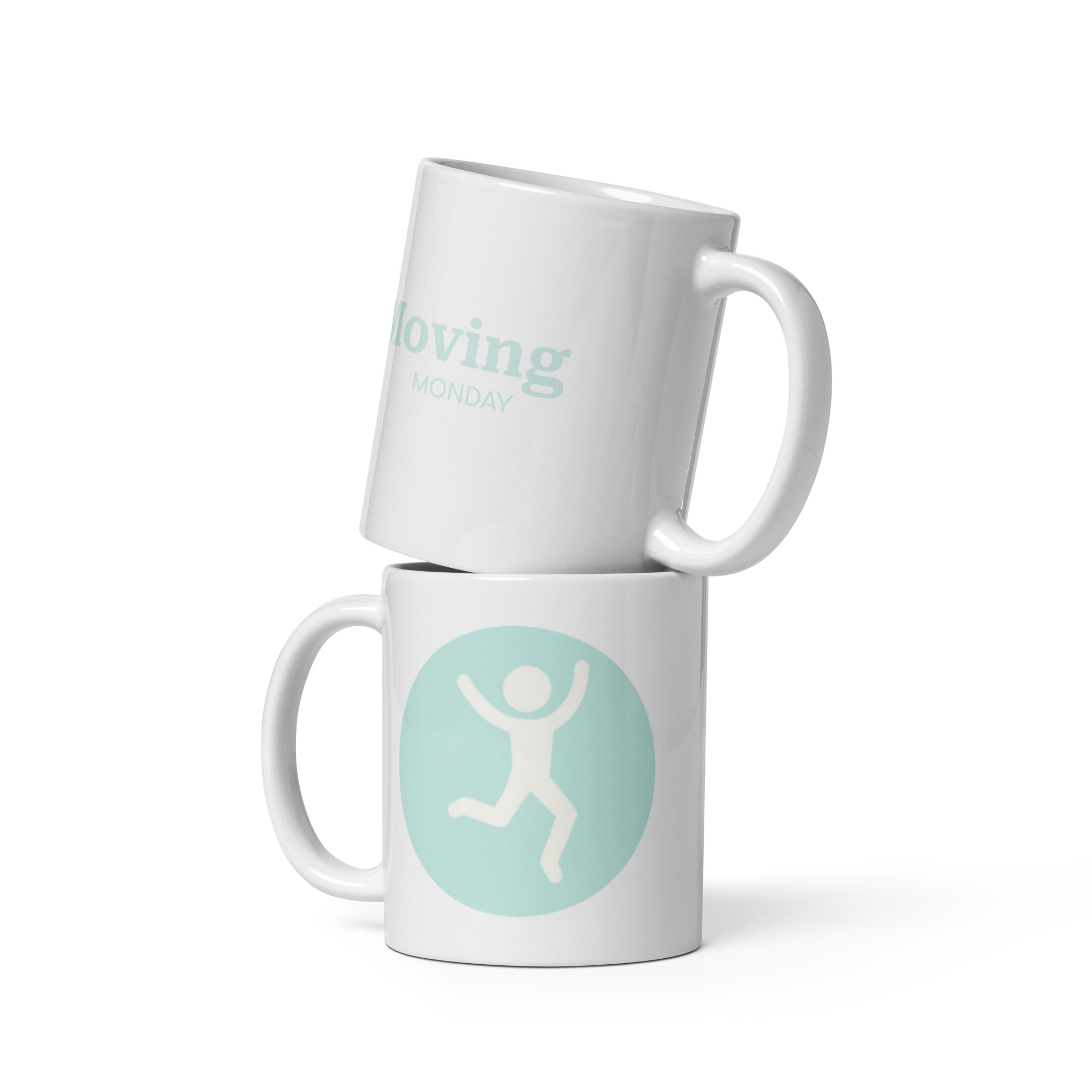 Amaelle Moving Monday White glossy mug