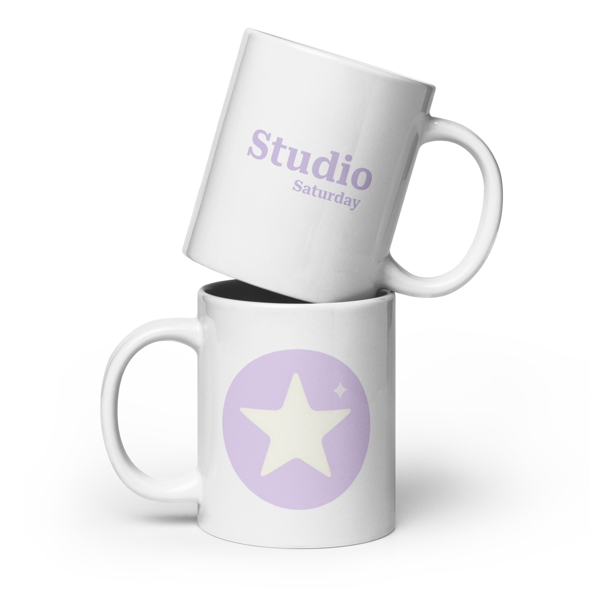 Amaelle Studio Saturday White glossy mug - 画像 (3)