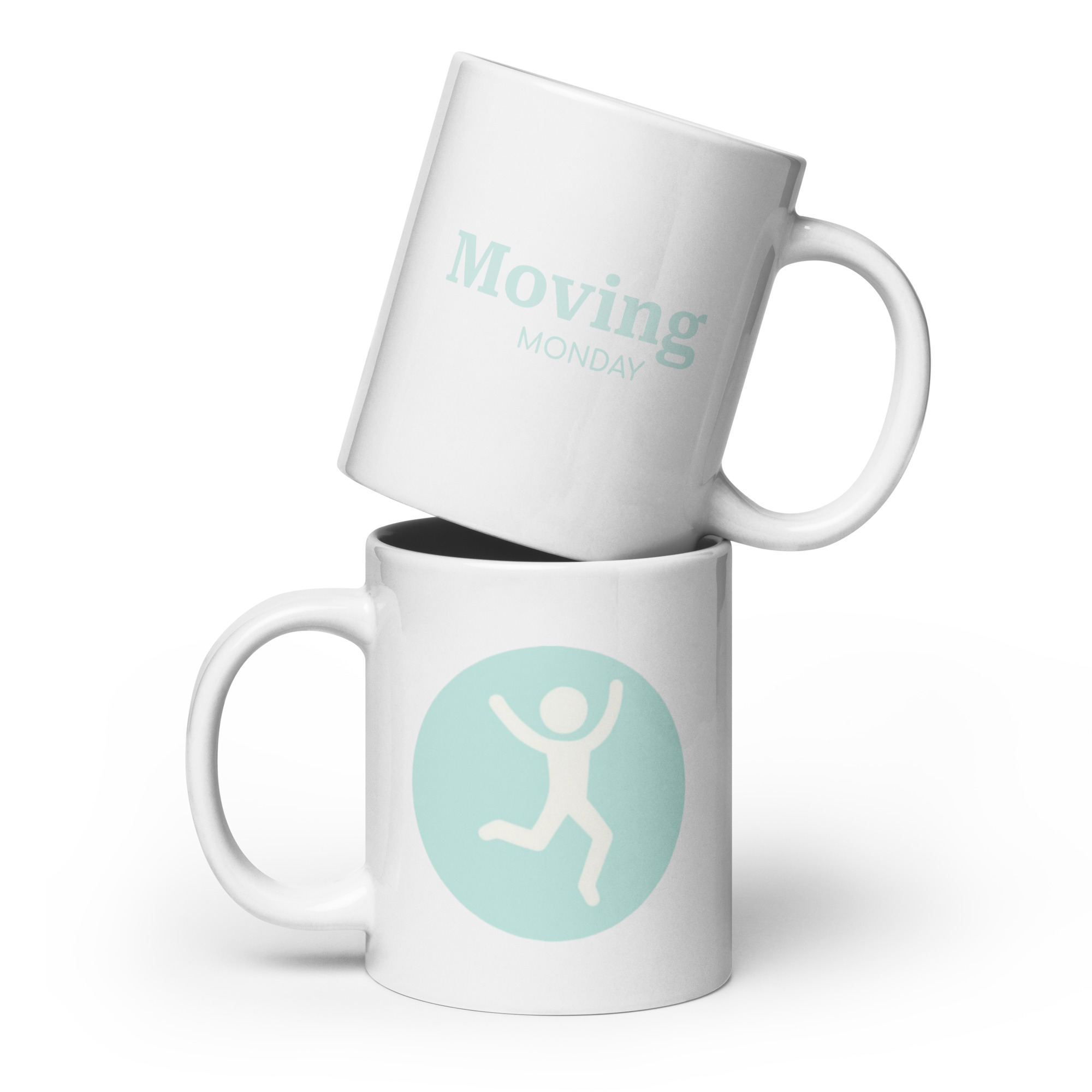 Amaelle Moving Monday White glossy mug - Bild 3