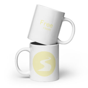 Amaelle Free Friday White glossy mug